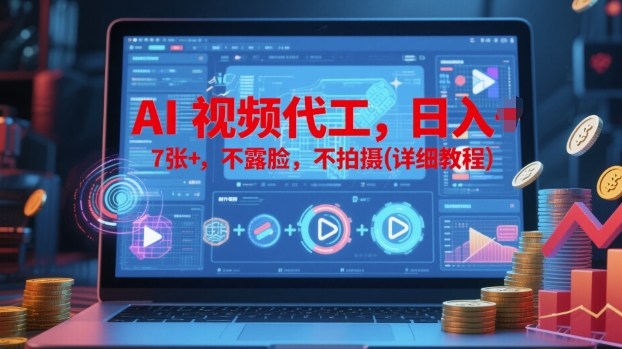 AI视频代工，日入7张+，不露脸，不拍摄(详细教程)-网亿资源平台