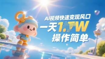 Ai视频变现风口，一天收入多张，收入无上限，操作简单-网亿资源平台