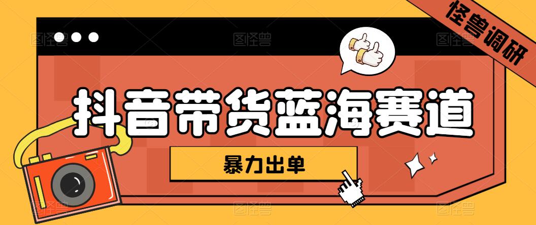 抖音带货蓝海赛道，千粉账号2W+佣金，暴力出单，小白1小时上手-网亿资源平台