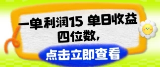 改手机套餐一单利润15，单日收益四位数，冷门蓝海项目-网亿资源平台