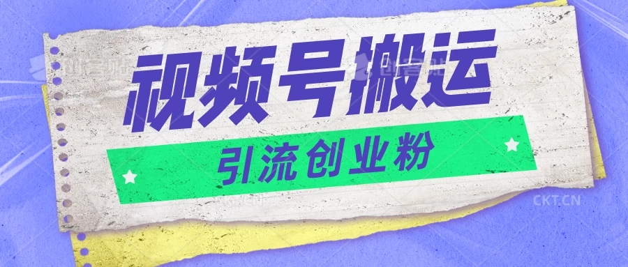 视频号搬运去重，单日引流200+创业粉，日入1000+-网亿资源平台