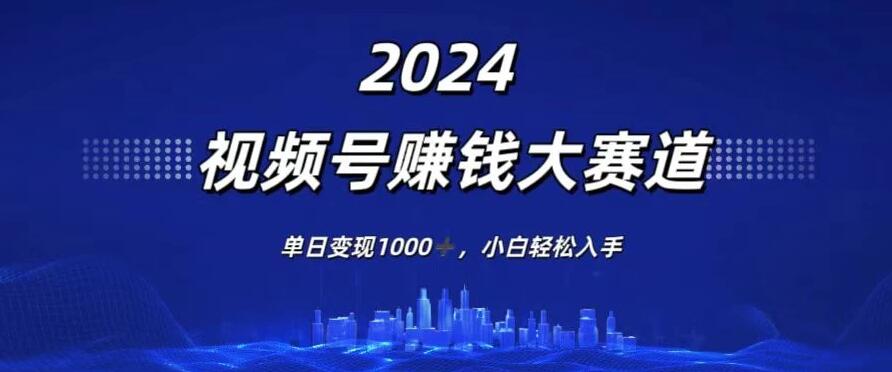 2024视频号赚钱大赛道，单日变现1000+，小白轻松入手-网亿资源平台
