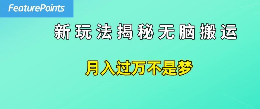 简单操作，每天50美元收入，搬运就是赚钱的秘诀！-网亿资源平台