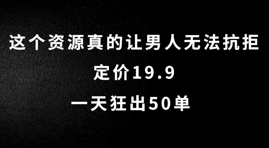 这个资源真的让男人无法抗拒，定价19.9，一天狂出50单，导航语音包变现玩法详细拆解-网亿资源平台