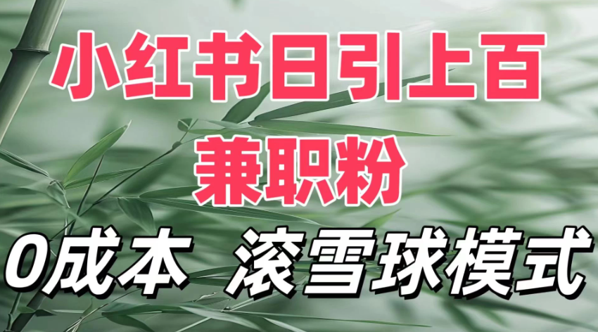 最新小红书引流自热，轻松日引上百精准宝妈创业粉，滚雪球模式，门槛低的新规则玩法-网亿资源平台