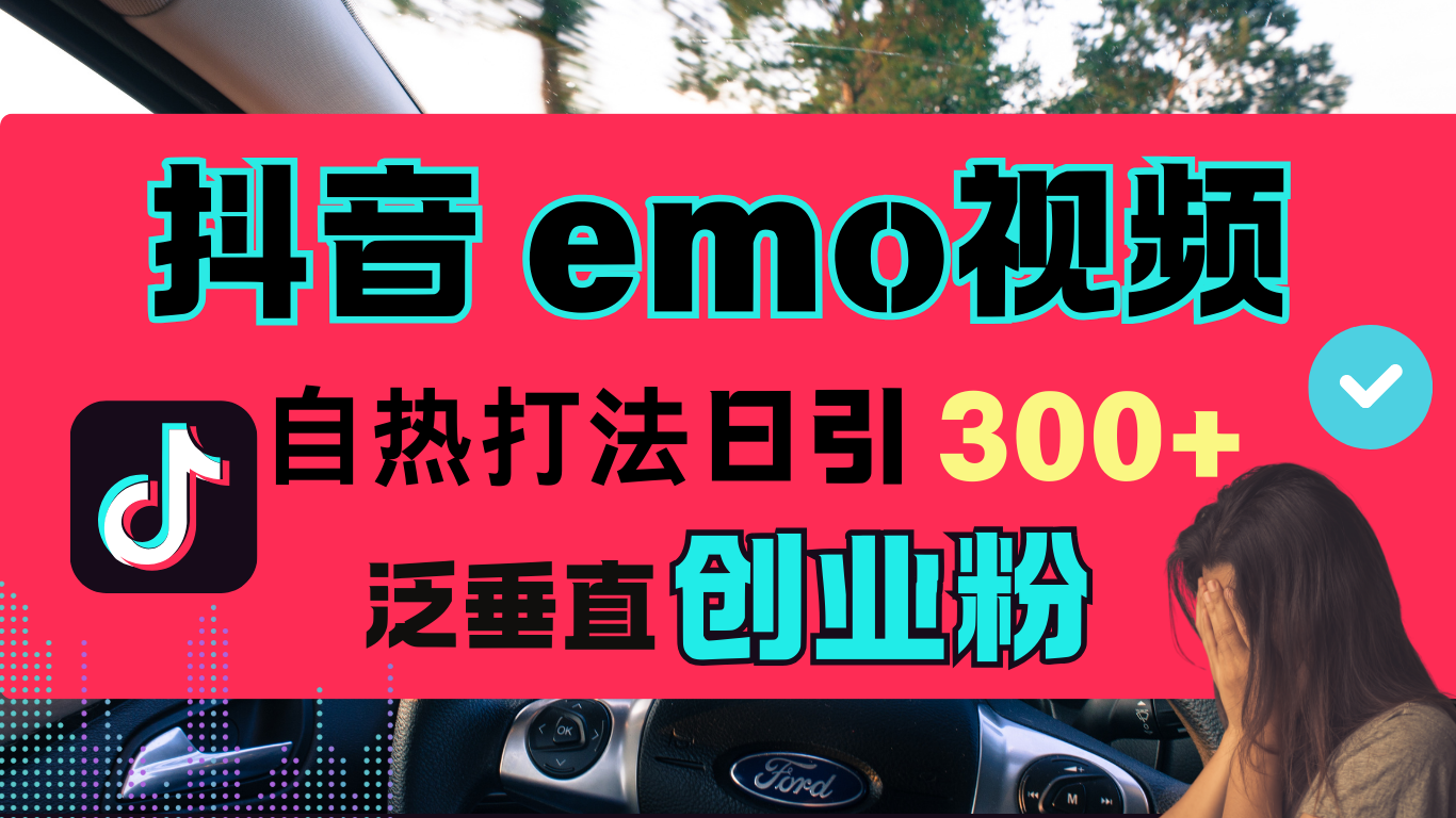 抖音“EMO视频”自热流打法，日引300+泛垂直创业粉-网亿资源平台