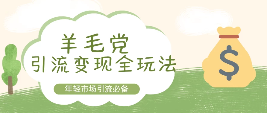 羊毛党引流变现全玩法，玩法完全绿色，流量非常猛-网亿资源平台