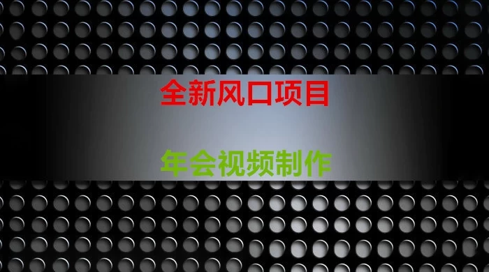 年会视频制作项目，全新风口-网亿资源平台