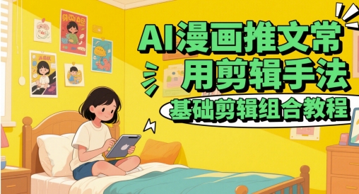 AI漫画推文常用剪辑手法，基础剪辑组合教程-邪修侠 - 演示
