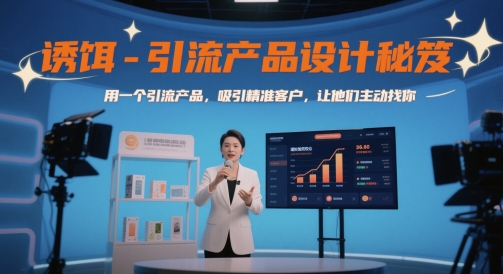 诱饵-引流产品设计秘笈，用一个引流产品，吸引精准客户，让他们主动找你-网亿资源平台