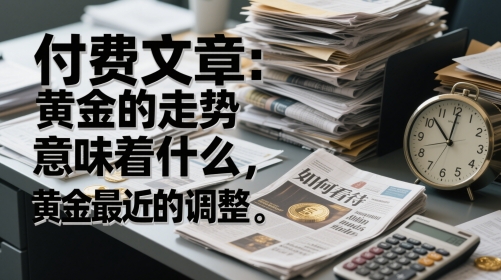 付费文章：黄金的走势意味着什么，如何看待黄金最近的调整-网亿资源平台
