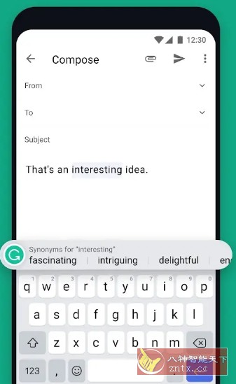 Grammarly Keyboard 语法输入法v2.40.38316高级版★可自动检测英语语法对错-网亿资源平台