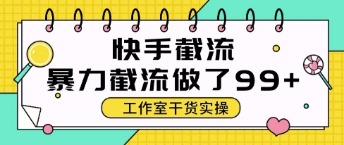 快手暴力截流玩法，全自动无需人工，每日单号50+精准客资【揭秘】-网亿资源平台