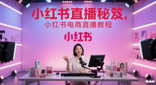 小红书直播秘笈，小红书电商直播教程-网亿资源平台