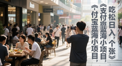 支付宝蓝海小项目，吃饭逛街拍个照，轻松日入1张-网亿资源平台