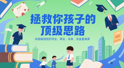 付费文章：拯救你孩子的顶级思路，彻底聊透他的学业、事业、未来，含金量满满-网亿资源平台