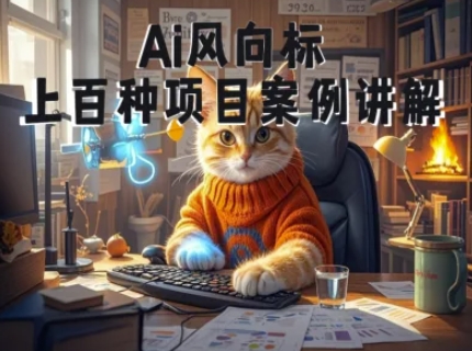 Ai风向标-附100种项目案例玩法-0基础小白到大神ai视频商业应用教学-网亿资源平台
