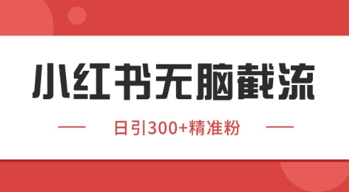 小红书截流同行客源，独家野路子获客玩法 日引200+暴力获客【揭秘】-网亿资源平台