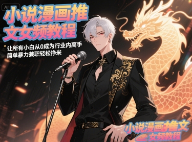 小说漫画推文女频教程，让所有小白从0成为行业内高手，简单暴力兼职轻松挣米-网亿资源平台