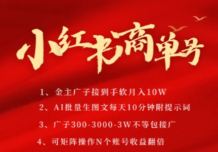 小红书商单号，AI轻松制作PLOG图文，商单接到手软3张-3k一条，每天轻松十分钟，矩阵n个账号，月入几个W-邪修侠 - 演示