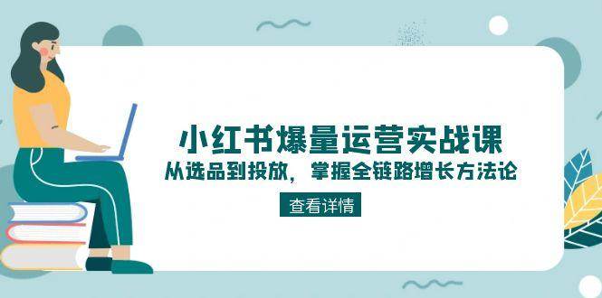 小红书爆量运营实战课:从选品到投放,掌握全链路增长方法论-邪修侠 - 演示