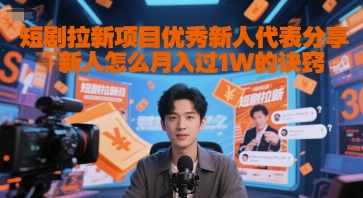 短剧拉新项目优秀新人代表分享新人怎么月入过1W的诀窍-邪修侠 - 演示