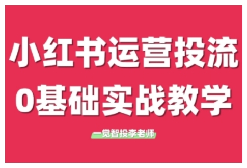 小红书运营投流，小红书广告投放从0到1的实战课，学完即可开始投放（更新）-网亿资源平台