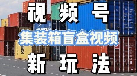 视频号新玩法，利用老外开集装箱盲盒视频，挣分成计划收益，月入过W，新手小白轻松上手-网亿资源平台