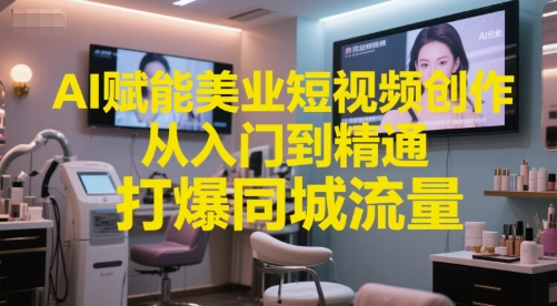 AI赋能美业短视频创作，从入门到精通，打爆同城流量，超级AI工具短视频实操落地-邪修侠 - 演示
