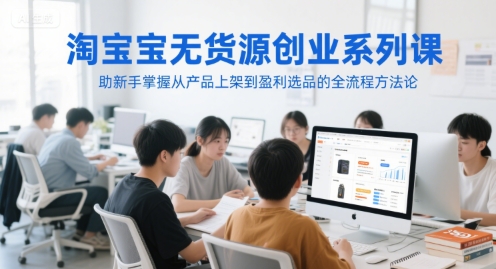 淘宝无货源创业系列课，助新手掌握从产品上架到盈利选品的全流程方法论-邪修侠 - 演示