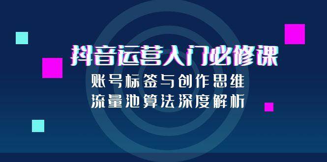 抖音运营入门必修课，账号标签与创作思维，流量池算法深度解析-邪修侠 - 演示