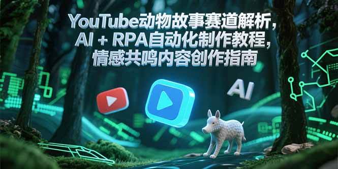 （15174期）YouTube动物故事赛道解析，AI+RPA自动化制作教程，情感共鸣内容创作指南-网亿资源平台