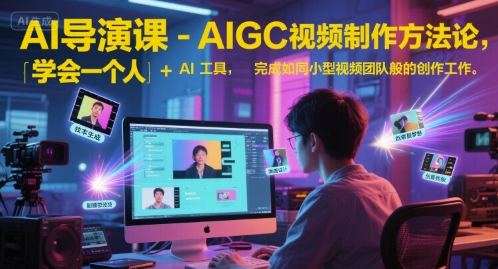 AI导演课-AIGC视频制作方法论，学会一个人+AI工具，完成如同小型视频团队般的创作工作，实现导演梦-网亿资源平台