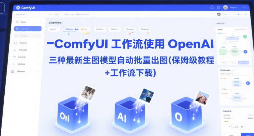 ComfyUI 工作流使用 OpenAI 三种最新生图模型自动批量出图(保姆级教程+工作流下载)-网亿资源平台