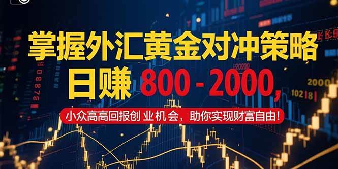 （15198期）掌握外汇黄金对冲策略，日赚 800 – 2000，小众高回报创业机会，助你实…-网亿资源平台