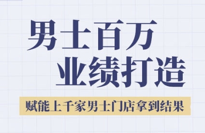 2025男士美业百万业绩打造，赋能上千家男士门店拿到结果-邪修侠 - 演示