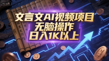 文言文AI视频项目，无脑操作，日入1K以上-邪修侠 - 演示