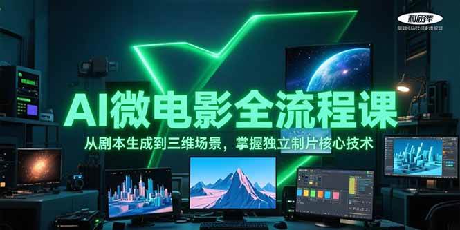 （15195期）AI微电影全流程课，从剧本生成到三维场景，掌握独立制片核心技术-网亿资源平台