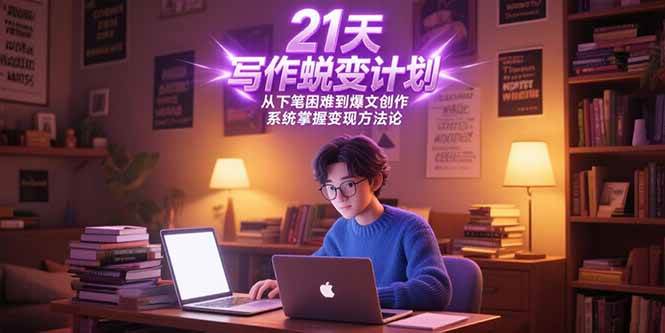 （15204期）21天写作蜕变计划，从下笔困难到爆文创作，系统掌握变现方法论-网亿资源平台