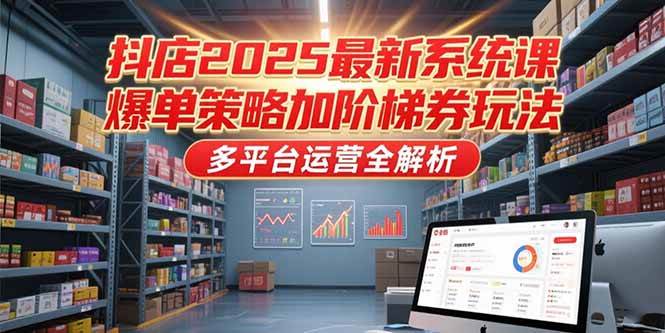（15214期）抖店2025最新系统课，爆单策略加阶梯券玩法，多平台运营全解析-网亿资源平台
