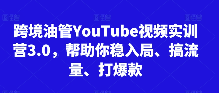 跨境油管YouTube视频实训营3.0，帮助你稳入局、搞流量、打爆款（更新2025）-邪修侠 - 演示