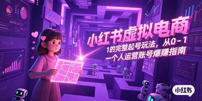（15230期）小红书虚拟电商，从0-1的完整起号玩法，一个人运营账号爆赚指南-网亿资源平台