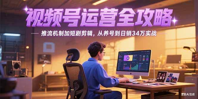 （15217期）2025视频号运营全攻略，推流机制加短剧剪辑，从养号到日销34万实战-网亿资源平台