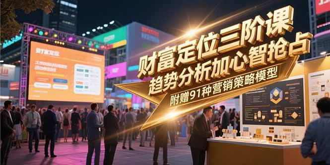 （15219期）财富定位三阶课，趋势分析加心智抢占，附赠91种营销策略模型-网亿资源平台