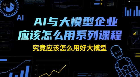 AI与大模型企业应该怎么用系列课程，究竟应该怎么用好大模型-网亿资源平台