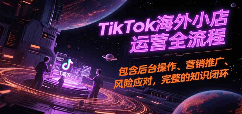 TikTok海外小店运营全流程，包含后台操作、营销推广、风险应对，完整的知识闭环-网亿资源平台