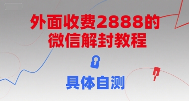 外面收费2888的微信解封教程，具体自测-邪修侠