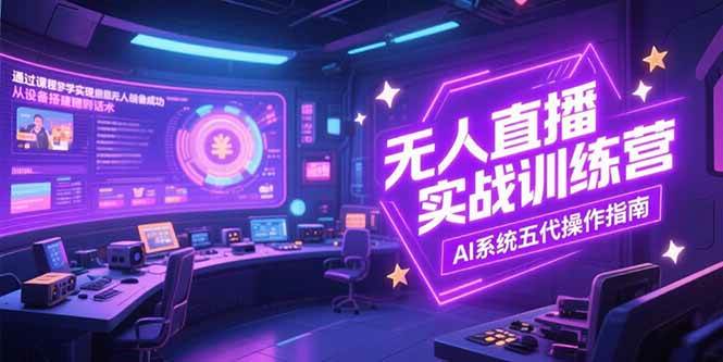 （15315期）无人直播实操训练营，从设备搭建到话术，AI系统五代操作指南(7月更新)-网亿资源平台