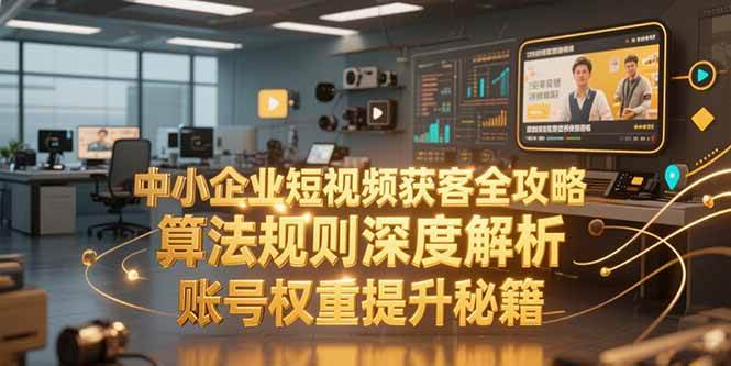 （15326期）中小企业短视频获客全攻略，算法规则深度解析，账号权重提升秘籍-网亿资源平台