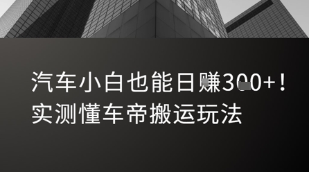 汽车小白也能日入3张！实测懂车帝搬运玩法-邪修侠 - 演示